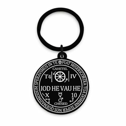 fycouyee Mode Hip Hop Halsketten für Männer und Frauen Erzengel Fortune Seal Rune Edelstahl Halskette schwarz fycouyee Mode Hip Hop Halsketten für Männer und Frauen Erzengel Fortune Seal Rune Edelstahl Halskette schwarz von fycouyee