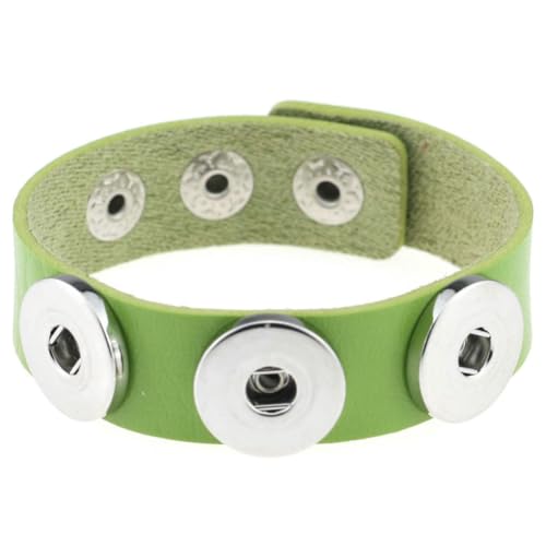fycouyee Mode Knopf Armband PU Leder Schnapparmband von fycouyee