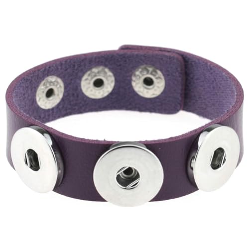 fycouyee Mode Knopf Armband PU Leder Schnapparmband von fycouyee