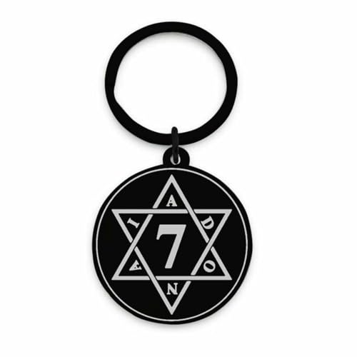 fycouyee Mode Männer und Frauen Hip-Hop Schmuck Anhänger Hexagramm Amulett Edelstahl Schwarze Halskette von fycouyee