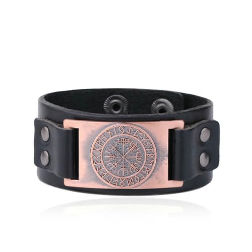 fycouyee Mode Nordic Odin Kompass Armband Ornament Breites Leder Paar Armband fycouyee Mode Nordic Odin Kompass Armband Ornament Breites Leder Paar Armband von fycouyee