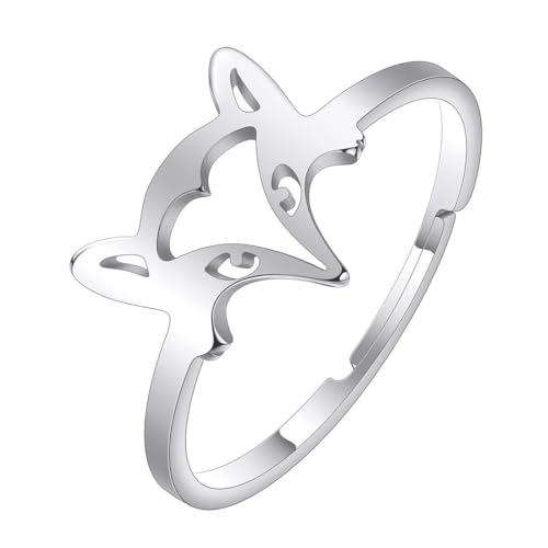 fycouyee Mode Persönlichkeit Tier Fuchs Ring Öffnung verstellbarer Schmuck fycouyee Mode Persönlichkeit Tier Fuchs Ring Öffnung verstellbarer Schmuck von fycouyee