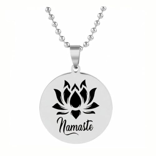 fycouyee Mode Vintage Halskette Lotus Anhänger für Männer und Frauen Amulett Edelstahl Schlüsselanhänger fycouyee Mode Vintage Halskette Lotus Anhänger für Männer und Frauen Amulett Edelstahl Schlüsselanhänger von fycouyee