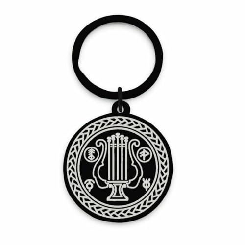 fycouyee Mode Vintage Hip Hop Männer und Frauen Amulett Anhänger Edelstahl Leier Halskette Runde Anhänger fycouyee Mode Vintage Hip Hop Männer und Frauen Amulett Anhänger Edelstahl Leier Halskette Runde Anhänger von fycouyee