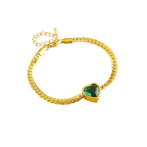 fycouyee Mode Vintage Zirkon Herz Kreuz Twist Geflecht Kette Armband von fycouyee