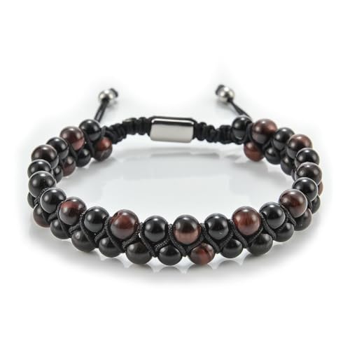 fycouyee Mode Vulkanstein Perlen Armband Männer und Frauen Gewebtes Naturstein Armband von fycouyee