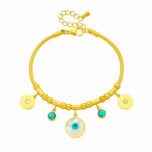 fycouyee Mode blaues Auge Anhänger Persönlichkeit Vintage Türkis Titan Stahl Kette Armband fycouyee Mode blaues Auge Anhänger Persönlichkeit Vintage Türkis Titan Stahl Kette Armband von fycouyee