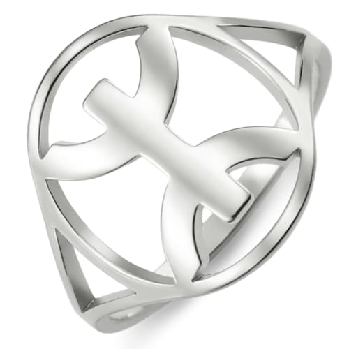 fycouyee Mode hohles hebräisches Hexagramm afrikanisches Berbersymbol Edelstahlring fycouyee Mode hohles hebräisches Hexagramm afrikanisches Berbersymbol Edelstahlring von fycouyee