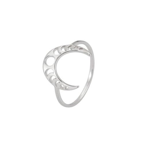 fycouyee Mode und Statement Mondphase Form Edelstahl Ring fycouyee Mode und Statement Mondphase Form Edelstahl Ring von fycouyee
