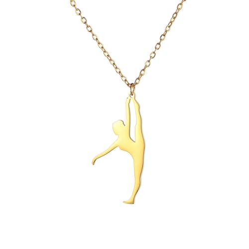 fycouyee Mode und einfache glatte Gymnastikserie Edelstahlkette von fycouyee