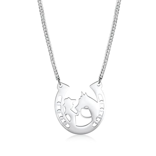 fycouyee Modepersönlichkeit offene Hufeisen Silhouette Zentaur Anhänger Edelstahl Halskette von fycouyee