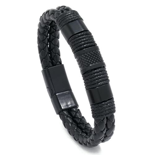 fycouyee Modeschmuck gewebtes Lederarmband für Männer und Frauen Schwarze Magnetschnalle fycouyee Modeschmuck gewebtes Lederarmband für Männer und Frauen Schwarze Magnetschnalle von fycouyee