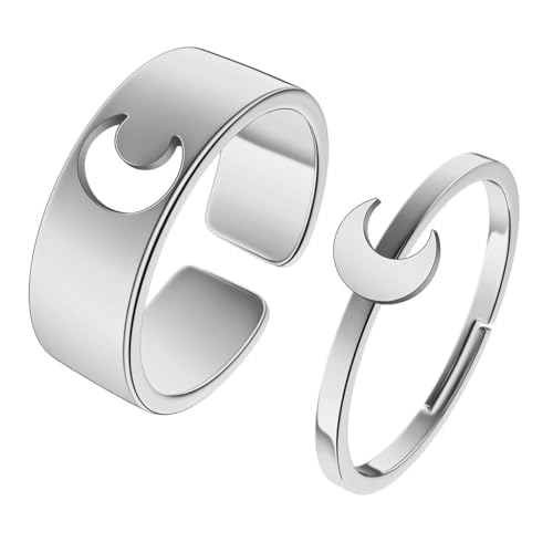 fycouyee Mondring Schmuck Edelstahlbänder für Männer und Frauen Paare fycouyee Mondring Schmuck Edelstahlbänder für Männer und Frauen Paare von fycouyee