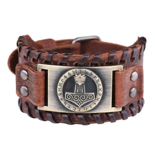 fycouyee Nordic Gvikings Odin Luenwen Anker Axt Muster Paar Armband von fycouyee