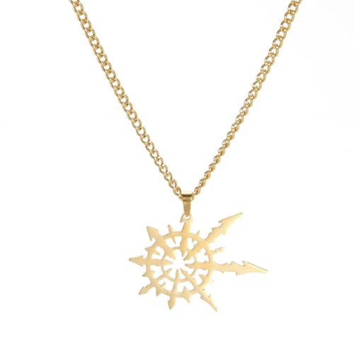 fycouyee Nordische Herren Hip Hop Halskette Ring Spike Sonne Anhänger Edelstahl Halskette fycouyee Nordische Herren Hip Hop Halskette Ring Spike Sonne Anhänger Edelstahl Halskette von fycouyee