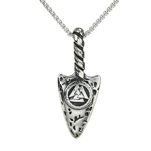 fycouyee Nordische Vintage Herren Anhänger Edelstahl Kompass Dreieck Persönlichkeit Halskette von fycouyee