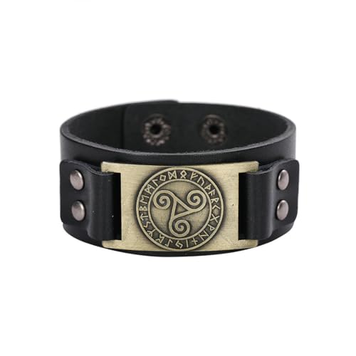 fycouyee Nordisches Luenwen Dreieck Armband aus Metallic-Leder von fycouyee
