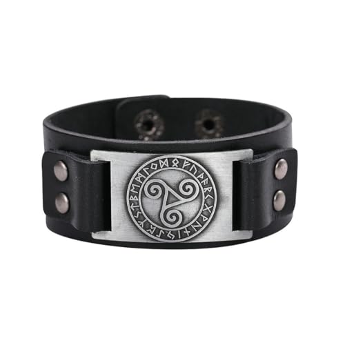 fycouyee Nordisches Luenwen Dreieck Armband aus Metallic-Leder von fycouyee