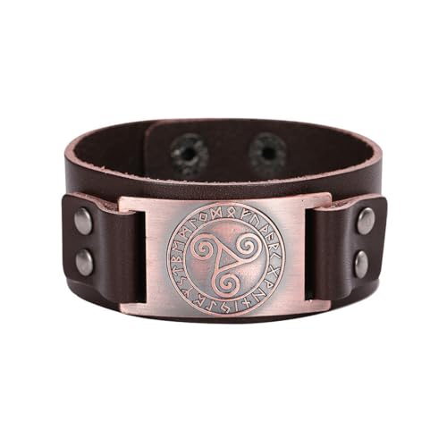 fycouyee Nordisches Luenwen Dreieck Armband aus Metallic-Leder von fycouyee