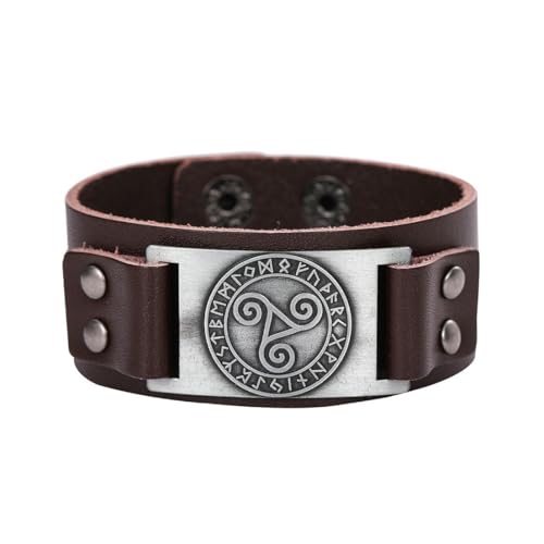fycouyee Nordisches Luenwen Dreieck Armband aus Metallic-Leder von fycouyee