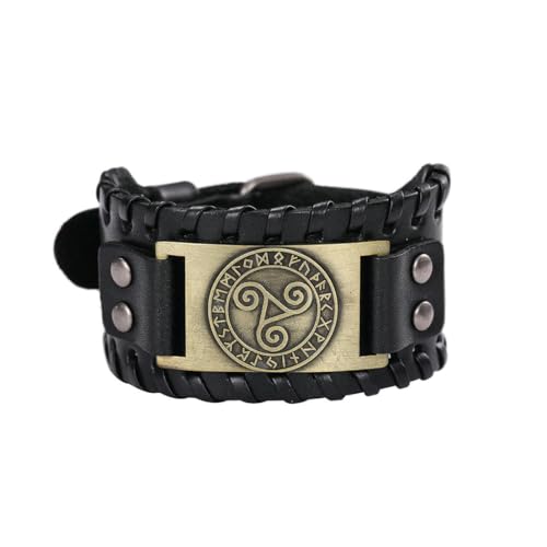 fycouyee Nordisches Luenwen Dreieck Armband aus Metallic-Leder von fycouyee