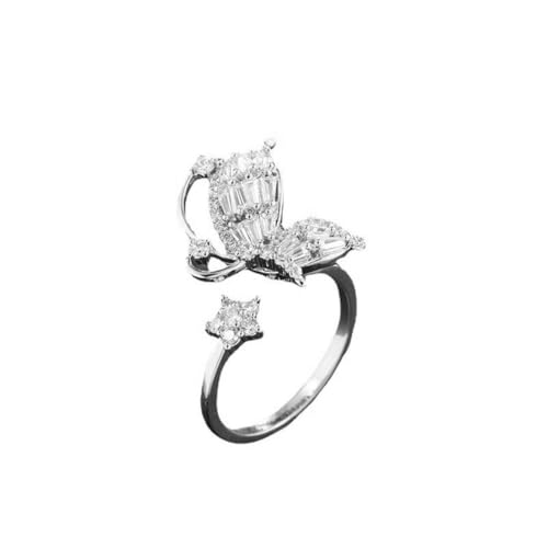 fycouyee Offener Schmetterling Ring Damenmode einfache Persönlichkeit von fycouyee