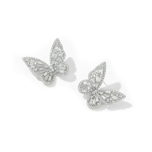 fycouyee Offener Zeigefinger Ring Schmetterling Ohrstecker Ohrring Schmuck Set von fycouyee