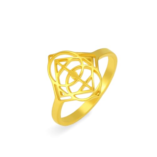 fycouyee Paar Hip Hop Persönlichkeit göttliche Geometrie Vektor Edelstahl Ring von fycouyee