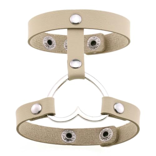 fycouyee Persönlichkeit Armbänder Leder Punk Goths Herzen von fycouyee