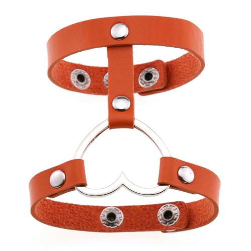 fycouyee Persönlichkeit Armbänder Leder Punk Goths Herzen von fycouyee