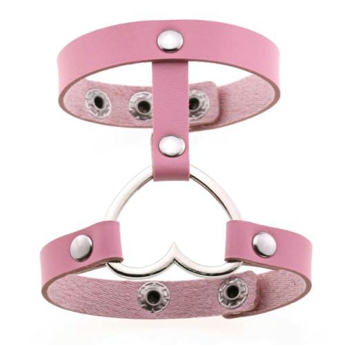 fycouyee Persönlichkeit Armbänder Leder Punk Goths Herzen von fycouyee