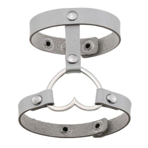 fycouyee Persönlichkeit Armbänder Leder Punk Goths Herzen von fycouyee