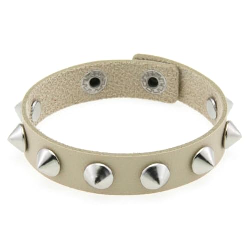 fycouyee Persönlichkeit Edelstahl Druckknopf Verschluss Ohrstecker Armband Mode Leder Paar Gothic von fycouyee