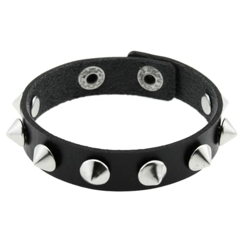 fycouyee Persönlichkeit Edelstahl Druckknopf Verschluss Ohrstecker Armband Mode Leder Paar Gothic von fycouyee