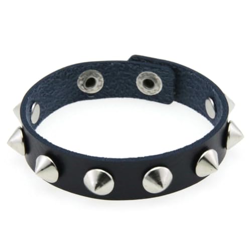 fycouyee Persönlichkeit Edelstahl Druckknopf Verschluss Ohrstecker Armband Mode Leder Paar Gothic von fycouyee