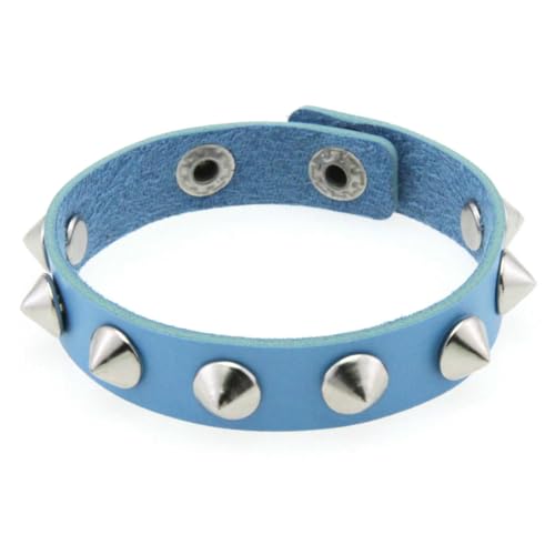 fycouyee Persönlichkeit Edelstahl Druckknopf Verschluss Ohrstecker Armband Mode Leder Paar Gothic von fycouyee