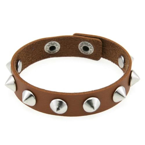 fycouyee Persönlichkeit Edelstahl Druckknopf Verschluss Ohrstecker Armband Mode Leder Paar Gothic von fycouyee