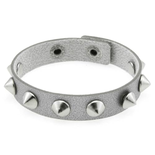fycouyee Persönlichkeit Edelstahl Druckknopf Verschluss Ohrstecker Armband Mode Leder Paar Gothic von fycouyee
