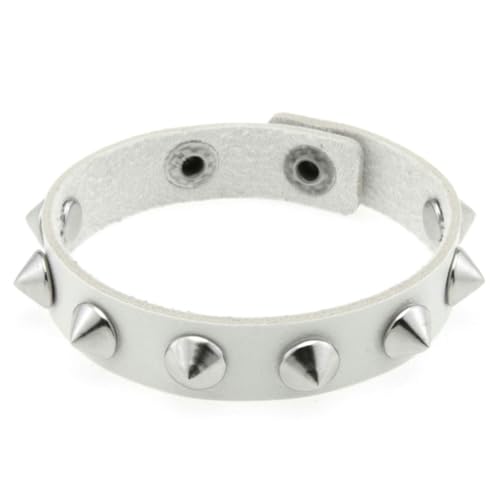 fycouyee Persönlichkeit Edelstahl Druckknopf Verschluss Ohrstecker Armband Mode Leder Paar Gothic von fycouyee