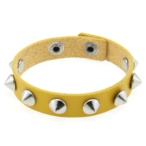 fycouyee Persönlichkeit Edelstahl Druckknopf Verschluss Ohrstecker Armband Mode Leder Paar Gothic von fycouyee