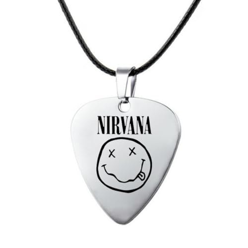 fycouyee Persönlichkeit Edelstahl Gitarre Plektrum Halskette Schlüsselanhänger Hip Hop Schmuck von fycouyee