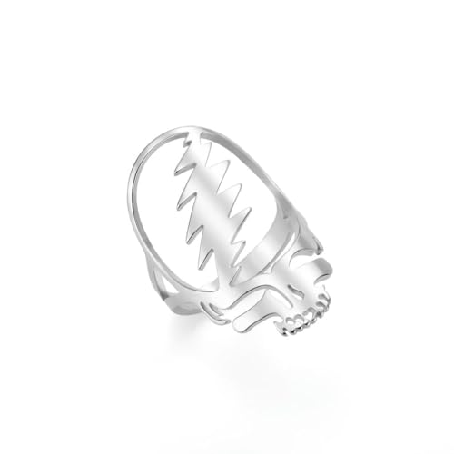 fycouyee Persönlichkeit Hip-Hop Ornament hohler Totenkopf Edelstahl Ring fycouyee Persönlichkeit Hip-Hop Ornament hohler Totenkopf Edelstahl Ring von fycouyee