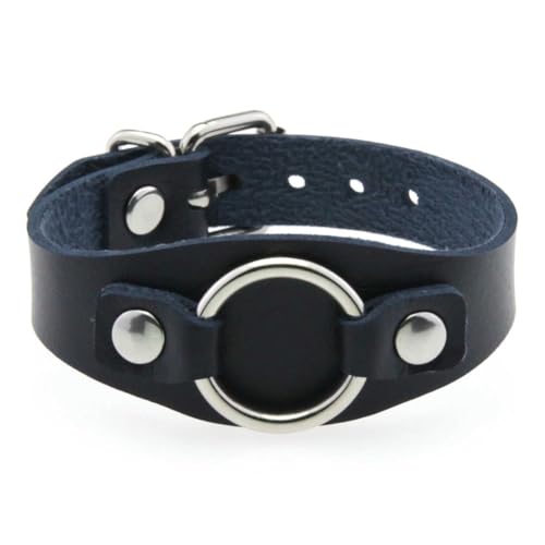 fycouyee Persönlichkeit Mode Ring Armband PU Leder Punk Hip Hop von fycouyee