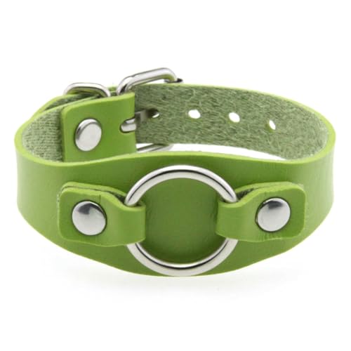 fycouyee Persönlichkeit Mode Ring Armband PU Leder Punk Hip Hop von fycouyee
