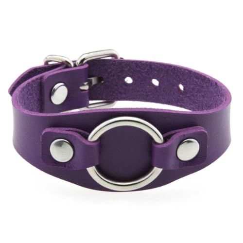 fycouyee Persönlichkeit Mode Ring Armband PU Leder Punk Hip Hop von fycouyee