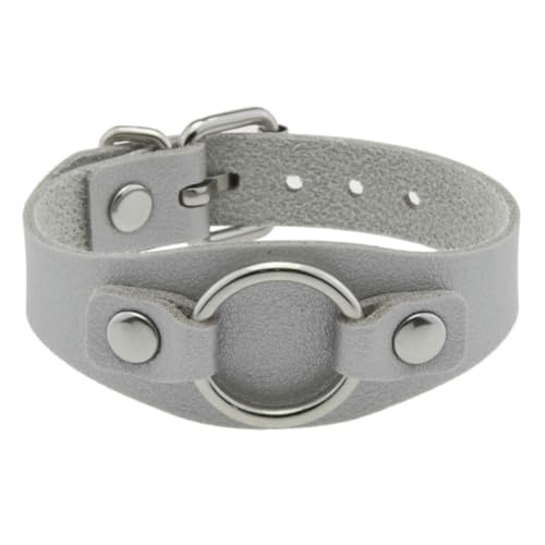 fycouyee Persönlichkeit Mode Ring Armband PU Leder Punk Hip Hop von fycouyee