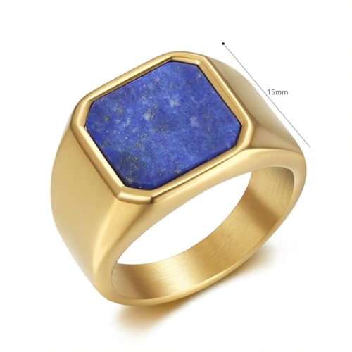 fycouyee Persönlichkeit Mode natürlicher Edelstein Herrenring Titan Stahl Schmuck fycouyee Persönlichkeit Mode natürlicher Edelstein Herrenring Titan Stahl Schmuck von fycouyee