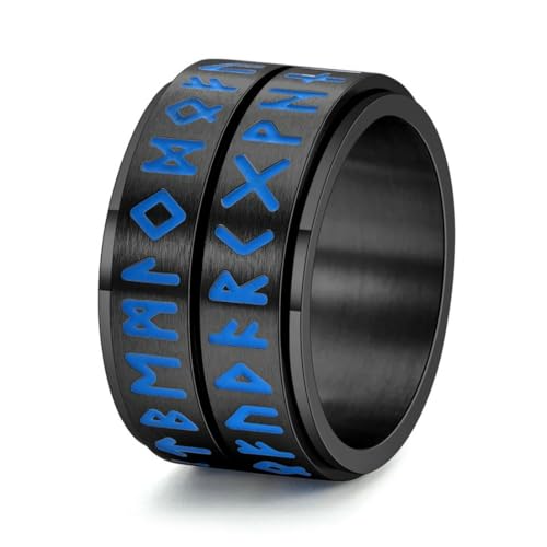 fycouyee Persönlichkeit Nordisch Wikinger Text drehbar Ring Unisex männlich Punk von fycouyee
