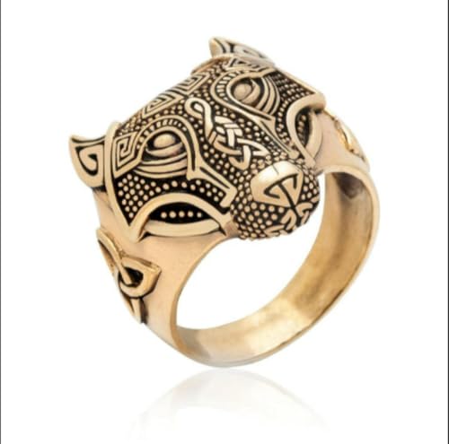 fycouyee Persönlichkeit Vintage Wikinger Wolf Ring von fycouyee
