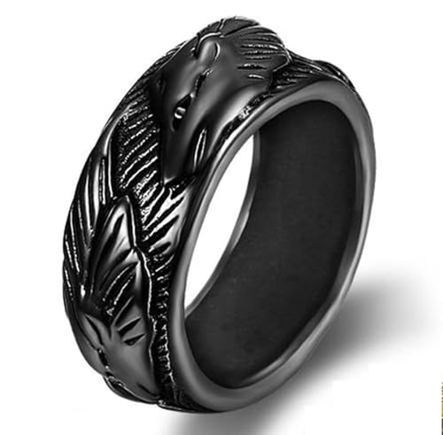 fycouyee Persönlichkeit Wikinger Ring Eiswolf geformter Edelstahl Schmuck von fycouyee